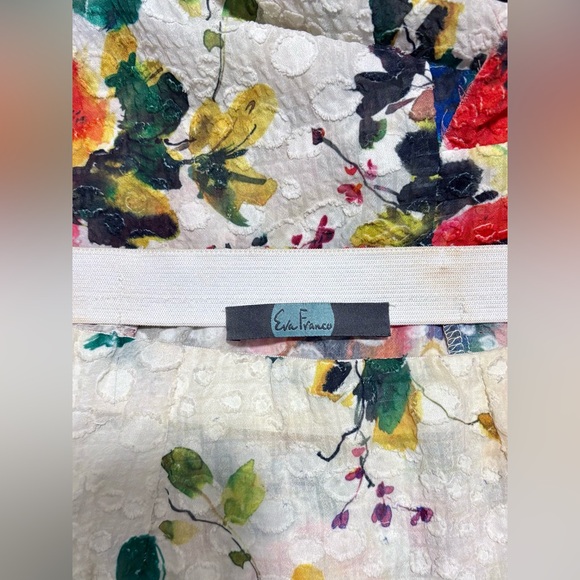 Anthropologie Eva Franco sheer floral print midi Skirt 6 - Picture 4 of 4